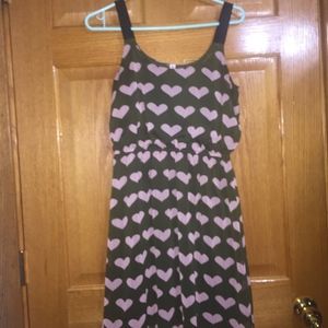 Green with Pink Hearts Dress